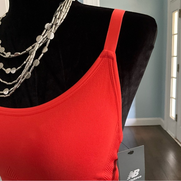 NWT Racerback Sports Bra Orange Workout Bra New Balance Sports Bra New With Tags - Picture 3 of 7